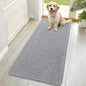 OLANLY Dog Door Mat for Muddy Paws 70x32, Absorbs Moisture and Dirt, Absorbent Non-Slip Washable Doormat, Quick Dry Chenille Mud Mat for Dogs, Entry Indoor Entryway Carpet for Inside Floor, Light Grey