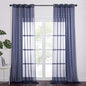 NICETOWN Dark Blue Sheer Curtains for Bedroom, Grommet Light Filtering Soft & Airy Elegant Window Treatment Lightweight for Living Room/Farmhouse, W54 x L90, 2 Panels