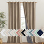 NICETOWN Burlap Vintage Open Linen Weave Flax Thermal Curtains, 100% Blackout Curtains 95" Long for Dining Room, Soundproof Window Treatment Drapes for Bedroom, 52" Wide Per Panel, Set of 2