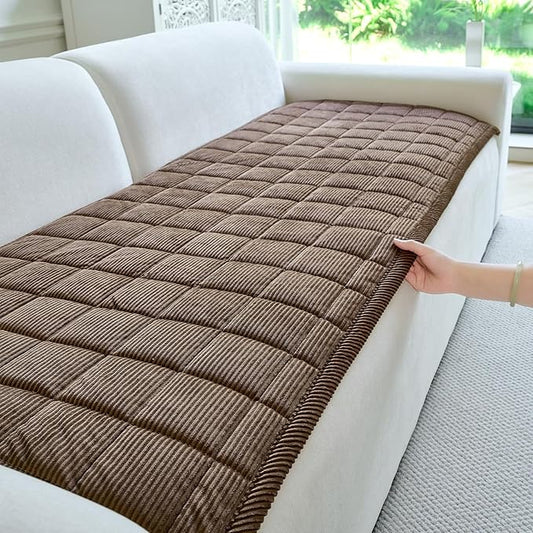 Couch Covers for Dogs Washable, Non Slip Couch Covers for Loveseat Sofa Pet Friendly, Soft Fuzzy Sofa Covers for Pet, Dog Couch Cover Furniture Protector(1PC,Dark Brown,27.6"x70.9")
