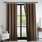 RYB HOME 100% Blackout Linen Textured Curtains 108 inches Long, Thermal Insulating Privacy Energy Saving for Bedroom Living Room Window Office Theater Patio Door, W 52 x L 108 in, Coffee, 2 Panels