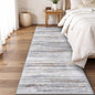 3x8 Washable Runner Rug for Family: Easy-to-Clean Runners for Hallway Entryway Kitchen Bedroom - Stain and Water Resistant Rugs with Non-Slip Backing - Soft Low-Pile Carpet Beige Grey