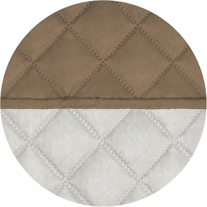 PureFit Reversible Quilted Sofa Cover, Water Resistant Slipcover Furniture Protector, Washable Couch Cover with Non Slip and Elastic Straps for Kids, Dogs, Pets (Oversized Chair, Camel/Ivory)