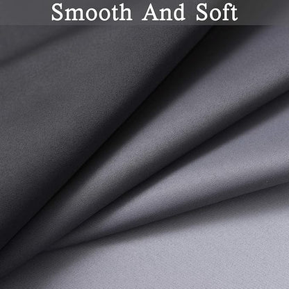 SimpleHome Gradient Color Ombre Room Darkening Curtains Blackout Black Thermal Insulated Grommet Panels Grommet Window Drapes for Living Room/Bedroom, Black,62x84 inches