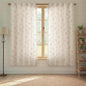 Boho Floral Spring Light Filtering Curtains 72 Inch Length 2 Panels Set, Farmhouse Semi Sheer Bedroom Living Room Vintage