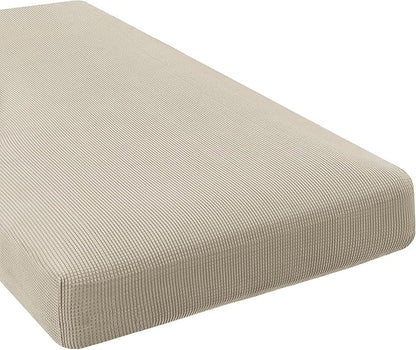 H.VERSAILTEX Super Stretch Individual Chaise Cover Sectional Couch Covers for L Shaped Sofa Both Left/Right Featuring Thick Jacquard Textured Twill Fabric (1 Piece Chaise Cover, Island Fossi)