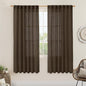 LAMIT Linen Curtains 68 Inch Length 2 Panels, Light Filtering Panels Back Tab and Rod Pocket Neutral Drapes for Bedroom/Window/Living Room, Dark Brown, 52 x 68 Inch