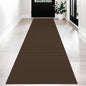 KOZYFLY Long Runners for Hallways 2.6x12 ft Washable Kitchen Runner Non Slip Rubber Backed Hallway Rugs Cotton Entryway Runner Rug Floor Carpet for Indoor Hall, Backdoor, Kitchen, Reddish Brown/Coffee