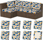 8Pcs Stretch Patio Cushion Covers, Outdoor Couch & Sofa Replacement Slipcovers for Patio Furniture Cushion Covers, Washable Reusable Furniture Protector