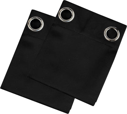 LEMOMO Blackout Curtains 42 x 63 inch/Black Curtains Set of 2 Panels/Thermal Insulated Room Darkening Bedroom Curtains
