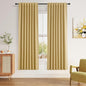 Guken 100% Blackout Curtains 72 Inch Length 2 Panels Set for Living Room Bedroom Back Tab Thermal Insulated Black Out Linen Drapes Room Darkening Window Curtains 72 Inches Long,Gold Yellow