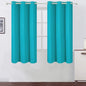 LEMOMO Teal Blackout Curtains 40 x 63 Inch Length/Set of 2 Curtain Panels/Thermal Insulated Room Darkening Blackout Curtains for Bedroom