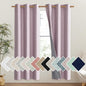 NICETOWN Pink Vintage Linen 100% Blackout Curtains for Classroom, Thermal Insulated Curtains 72" Long, Noise Reducing Window Treatment Drapes for Gym Room, 42" Wide Per Panel, Set of 2