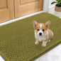 OLANLY Dog Door Mat for Muddy Paws 30x17, Absorbs Moisture and Dirt, Absorbent Non-Slip Washable Doormat, Quick Dry Chenille Mud Mat, Entry Indoor Entryway Carpet for Inside Floor, Willow Green