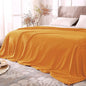 BEDELITE Fleece Blankets Queen Size Burnt Orange Throw Blankets for Bed, Luxury Plush Cozy Fuzzy Blanket 90x90 inches, Super Soft & Warm Blankets for All Seasons