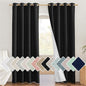 NICETOWN Vintage Open Linen Weave Flax Thermal Black Curtains for Holloween Decoration, 100% Blackout Curtains 84 inches Long 2 PCs for Dining Room, Soundproof Window Treatment Drapes for Hall Room