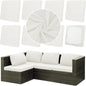 8Pcs Outdoor Cushion Covers,Patio Cushion Covers,Stretch Elastic Slipcovers,Replacement Washable Furniture Protector for Patio Couch,Jacquard Textured Twill Fabric(White,Cover Only)
