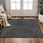 Latte&Fog 2x3 Entryway Rug, Small Modern Abstract Door Mat, Washable Kitchen Rug, Boho Non Slip Low Pile Carpet for Indoor Kitchen, Entry, Front Door and Bathroom