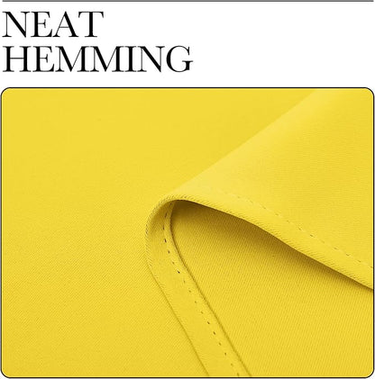 NICETOWN Bedroom Curtain Panels Draperies, Thermal Insulated Solid Grommet Curtains/Drapes (Bright Yellow, 1 Pair, 55 by 68-inch)