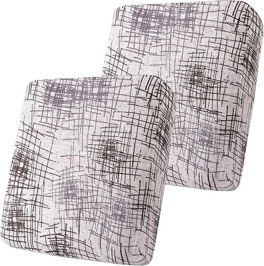 Smiry Printed Couch Cushion Covers, Stretch Soft Couch Covers for Sofa, Washable Non-Slip Sofa Slipcover Furniture Protector for Indoor and Outdoor (2 Pack, Brown and White)