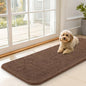 OLANLY Dog Door Mat for Muddy Paws 47x17, Absorbs Moisture and Dirt, Absorbent Non-Slip Washable Doormat, Quick Dry Chenille Mud Mat for Dogs, Entry Indoor Entryway Carpet for Inside Floor, Mocha