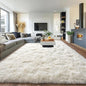 Pionblank 9x12 Area Rug, Large Area Rug for Living Room, Shag Rug for Bedroom, Soft Furry Non Slip Carpet for Kids Room Nursery Teens Dorm Home Decor, Cream White