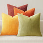 MIULEE Decorative Throw Pillow Covers 18x18 Inch Set of 4, Vibrant Cushion Covers Vintage Retro Home Fall Decor Mix and Match Color Clash Design for Sofa Couch Bed Living Room Yellow Orange Rust