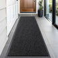 OLANLY Front Door Mat Indoor Outdoor Entrance, Waterproof Heavy Duty Doormat, Fade Resistant, Low Profile, Easy Clean Patio Porch Welcome Floor Mats for Entry, 59x20, Off-Black
