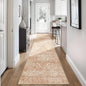 2'6"x12' Washable Hallway Runner Rug - Non Slip Kitchen Runner Rugs with Rubber Backing Vintage Low-Pile Carpet Runners for Entryway Dining Room Laundry Room Home Decor (Brick)