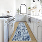 2'6''x8' Runner Rugs Washable Rug: Modern Abstract Living Room Rug Soft Anti-Skid Thin Carpet Indoor Floor Non-Shedding Carpets for Bedroom Dining Room Farmhouse Nursery Home Office Blue Grey