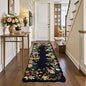 Rugflix 2x6 Runner Rug for Hallway, Washable Kitchen Runner Non Slip, Soft Low Pile Entryway Carpet, Vintage Floral Stain Resistant Long Laundry Room Rugs for Bedroom, Stairs