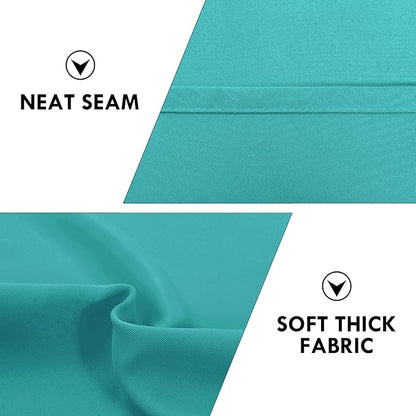 DWCN Blackout Curtains for Living Room Thermal Insulated, Energy Saving & Noise Reducing Bedroom Curtains, Peacock Blue, W 52x L 45 Inch, Set of 2 Rod Pocket Curtain Panels