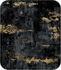 Washable Area Rugs 8ft Non-Slip Modern Abstract Soft for Living Room Entryway Bedroom Nursery, Print Pattern, Dark Black Gold