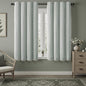 Teal Boho Blackout Curtains 63 Inches Long Light Green Linen Blend 2 Panels with Tassels and Cotton Embroidery, Farmhouse Vintage Rustic Rod Pocket Drapes for Living Room or Bedroom