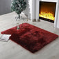 linmopm Faux Fur Rug Sheepskin Shag Fluffy Fuzzy Red 3x4 ft Rugs for Bedroom Bedside Bed Floor Living Room Plush Rectangle High-Density Cushion Carpet Super Sofa Cover