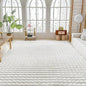 White Rabbit Plush Rug 8'x10', Fluffy Faux Fur Shaggy Area Rug for Nursery, Kids Room Decor, Soft Fuzzy Carpet for Living Room, Bedroom, Teen Girls Room
