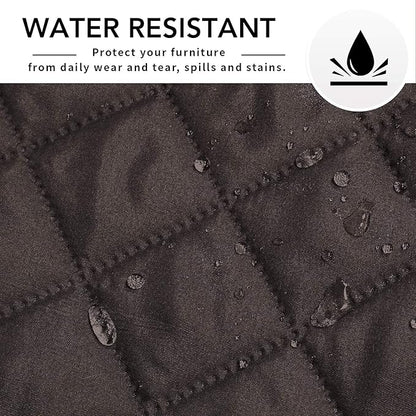 Easy-Going Reversible Chaise Lounge Couch Cover Water Resistant Sofa Cover Sectional L Shaped Sofa Slipcover with Adjustable Straps Furniture Protector for Dogs (115X34 in, Chocolate/Chocolate)