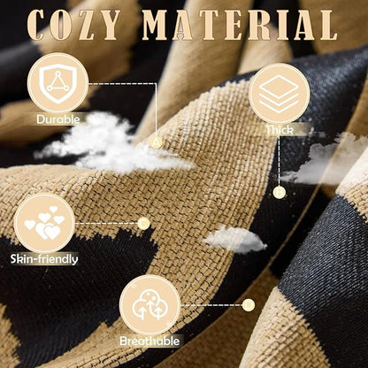 HANDONTIME Boho Geometric Couch Covers for Sofa Pet Friendly Taupe and Black Sofa Covers Washable Chenille Couch Blanket Cover for 3 4 Cushion Couches Pet Protector Furniture Cover Soft, 71" X 150"