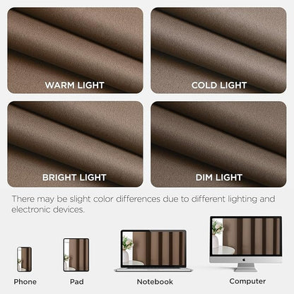 Joydeco Blackout Door Curtain for Doorway Privacy 78 Inches Long, Grommet Closet Curtain for Open Closet, Room Divider for Bedroom Living Room (Khaki, 40Wx78L, 1 Panel)