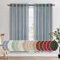 MIULEE Dusty Blue Linen Curtains 72 Inch Length 2 Panels for Bedroom Living Room, Soft Thick Linen Textured Window Drapes Semi Sheer Light Filtering Back Tab Rod Pocket Burlap Look Light Blue Decor