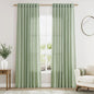 Nanspring Mist Sage Linen Curtains 84 Inch Length 2 Panels Set for Living Room Rod Pocket Back Tab Light Filtering Window Drapes for Bedroom Dining Room Protect Privacy Modern Farmhouse Decor 52x84