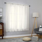 OVZME 2 Panels Ivory Sheer Curtains 54 Inches Length Window Treatment for Kitchen, Elegant Airy Transparent Curtain Draperies Rod Pocket for Kids Living Room, Each 42 Width 54 Length
