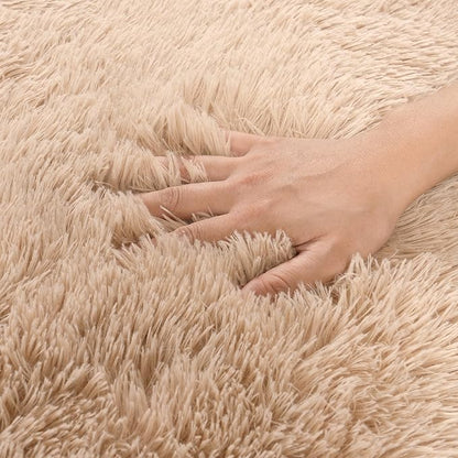 9x12 Area Rug for Living Room, Ultra Soft Large Shag Rug for Bedroom, Upgrade Non-Slip Plush Modern Fluffy Carpet for Kids Boys Girls Room Home Decor Aesthetic, Camel