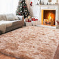 Pionblank Large Rug for Living Room 6x9 Feet, Modern Soft Shag Area Rug, Plush Fuzzy Carpet for Bedroom Girls Boys Room Home Nursery Teens Dorm Decor, Tie-Dyed Beige
