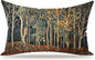 Rustic Autumn Forest Pillow Covers 20x12 Double-Sided, Fall Home Room Decor, Vintage Botanical Nature William Morris Inspired Decorative Throw Pillow Covers for Home Bedroom Living Room