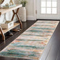 KOZYFLY Modern Abstract Kitchen Runner Rug, 2x6 Washable Rug Runner Non-Slip Soft Hallway Runner Rugs, Green Print Carpet Runner for Entryway Bathroom Laundry Room Foyer