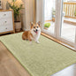 OLANLY Dog Door Mat for Muddy Paws 54x32, Absorbs Moisture and Dirt, Absorbent Non-Slip Washable Doormat, Quick Dry Chenille Mud Mat for Dogs, Entry Indoor Entryway Carpet for Inside Floor, Vanilla