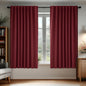 Deconovo Blackout Curtains, Thermal Insulated, W70 x L63 2 Panels, Back Tab, Machine Washable, Room-Darkening Drapes for Bedroom/Living Room Burgundy Red
