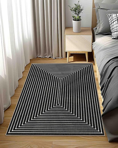 Latte&Fog 3x5 Entryway Rug Indoor, Modern Abstract Washable Area Rug, Boho Non Slip Low Pile Throw Carpet for Indoor Bedroom Bedside, Kitchen, Entry and Living Room