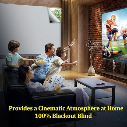 FADOTY Cuttable Blackout Shades Fabric Sheet, Blackout Curtains for Bedroom, Portable 100% Black Out Window Cover Film, No Drill Window Blinds, Sun Heat Light Blocker for Travel Media Dorm, 57'' W